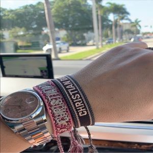 Dior Pink Friendship Bracelet